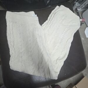 Cream Cable Knit Sweater Pants
